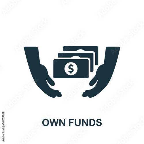 Own Funds icon. Monochrome simple Banking icon for templates, web design and infographics