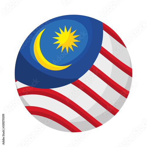 malaysia flag in circle