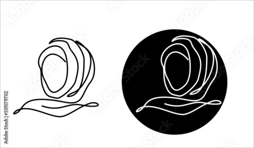 logo, woman, headscarf, hijab, head covered, girl, East, religion, Muslims, traditions