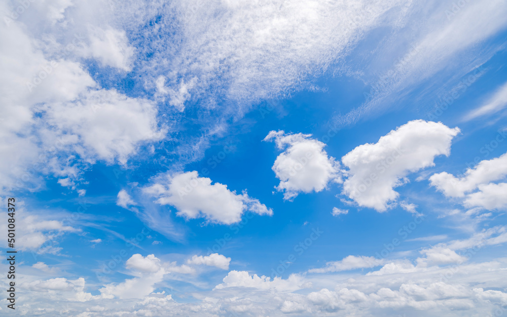 Panoramic view of clear blue sky and clouds, clouds with background. Panoramic view of clear blue sky and clouds, clouds with background.