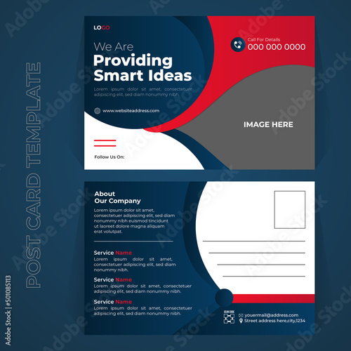 Modern Postcard design template 6x4