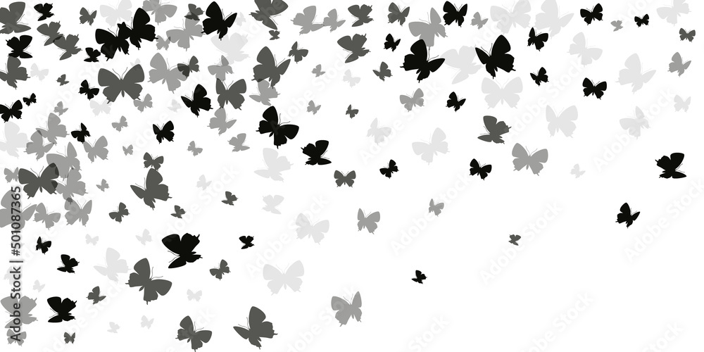 Exotic black butterflies abstract vector illustration. Spring funny moths. Fancy butterflies abstract fantasy background. Tender wings insects graphic design. Tropical beings. Exotic black butterflies abstract vector illustration. Spring funny moths. Fancy butterflies abstract fantasy background. Tender wings insects graphic design. Tropical beings.