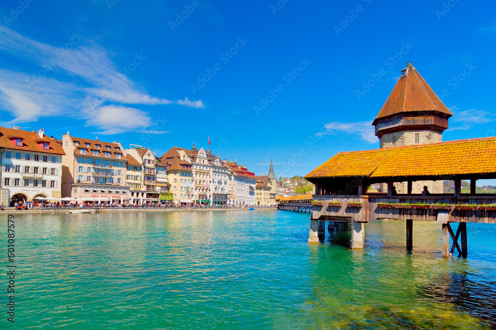 Luzern an einem sonnigen Tag, Schweiz