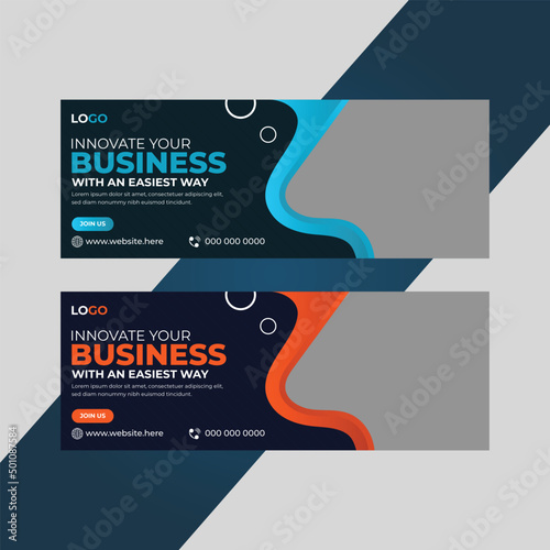 Modern social media cover banner design template for facebook page.easy to use in agency, business, corporate, medical and multipurpose platforms