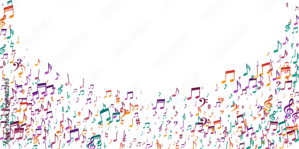 Musical note symbols vector backdrop. Audio Musical note symbols vector backdrop. Audio