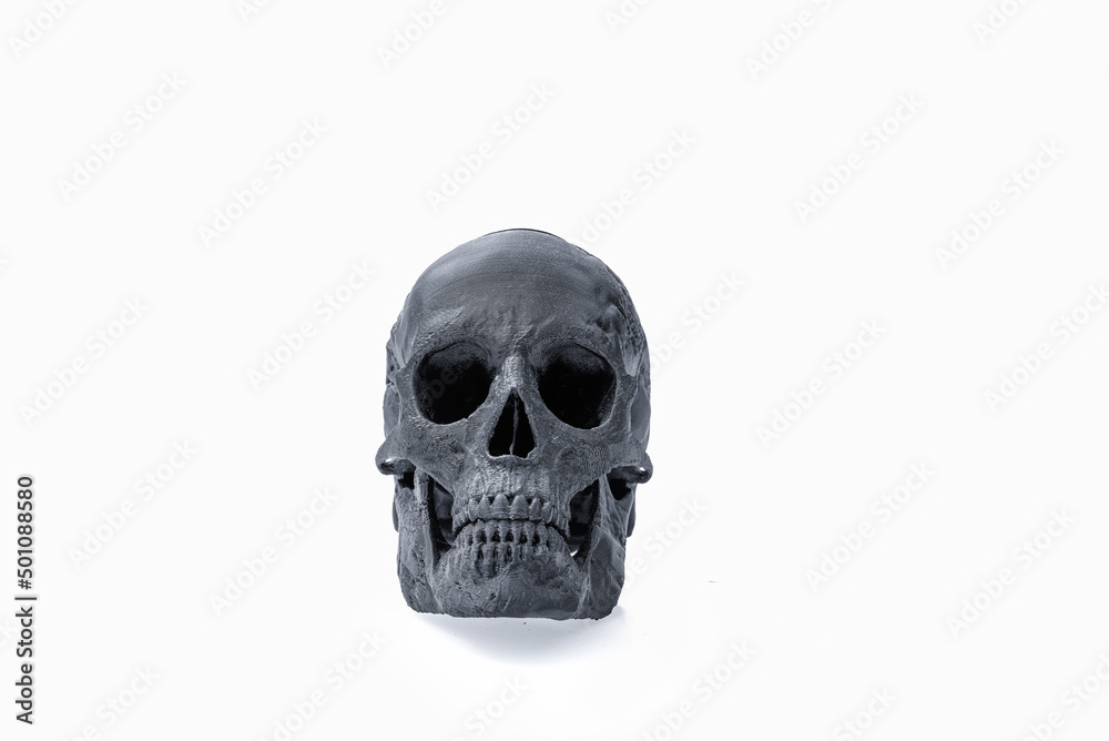 skull black isolated on white background