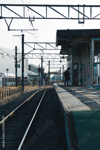 Obraz na płótnie 田舎の街並み w salonie