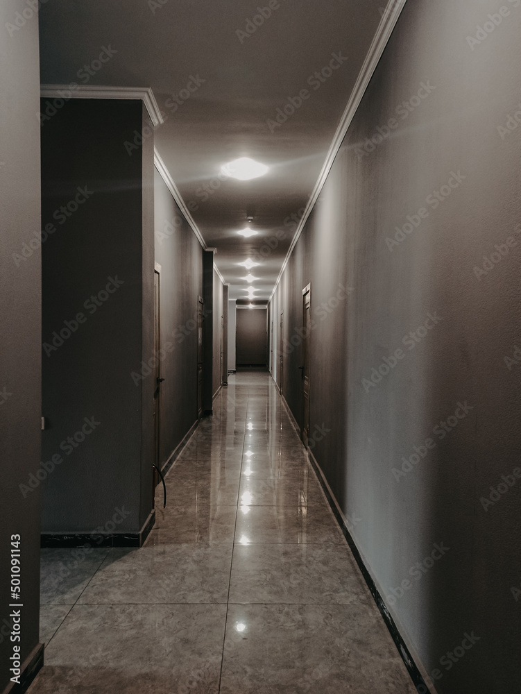 corridor in the building