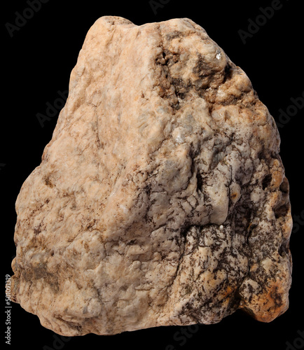 High resolution rock - macro, alpha black background