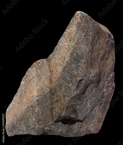 High resolution rock - macro, alpha black background