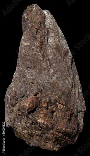 High resolution rock - macro, alpha black background