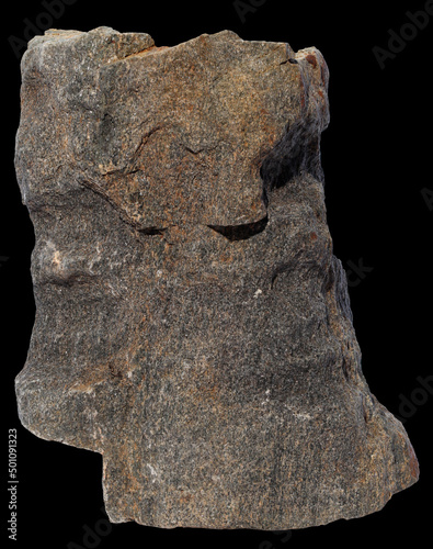 High resolution rock - macro, alpha black background