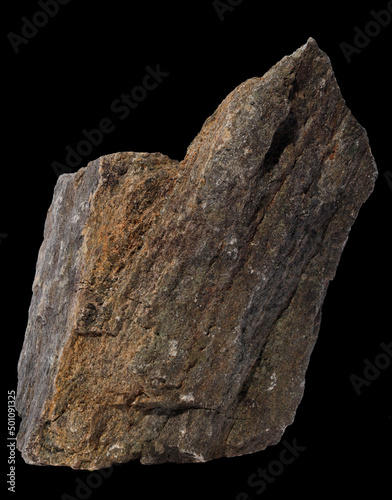 High resolution rock - macro, alpha black background
