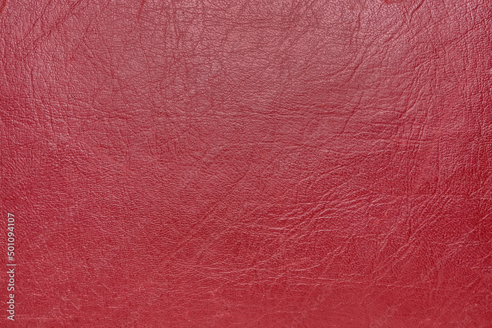 Fototapeta premium Red imitation leather, texture, background