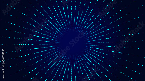 Abstract wireframe tunnel. Vector wormhole. 3D portal grid. Futuristic fantasy funnel.