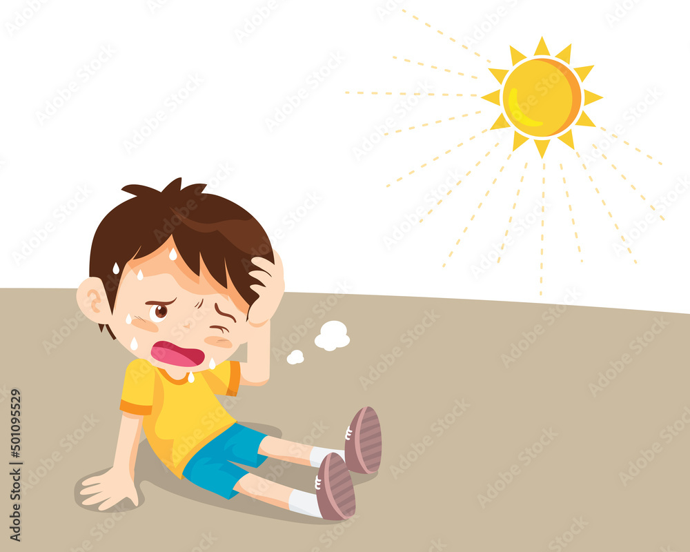 cute boy too hot thirsty from heat of the summer sun cute boy too hot thirsty from heat of the summer sun