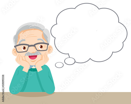 Wallpaper Mural elderly man good mood and think about something Torontodigital.ca