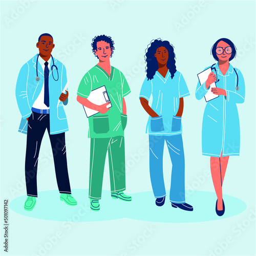 Group of doctors and nurses