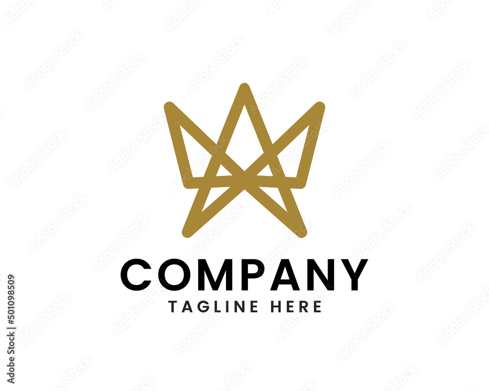 gold logo letter A and star crown logo Stock Vector | Adobe Stock