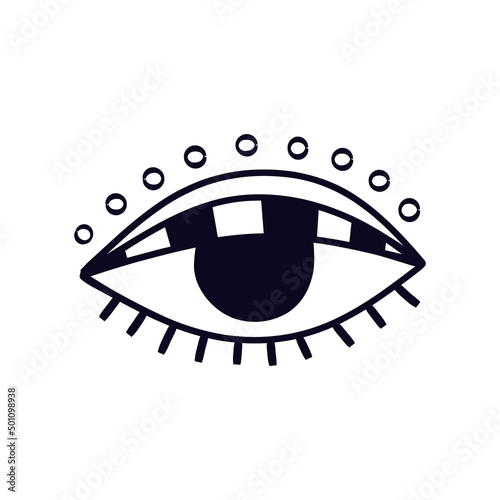 Doodle esoteric magic witchcraft eye