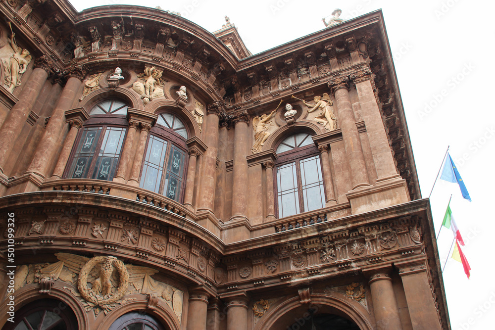 massimo bellini theater in catania in sicily (italy)