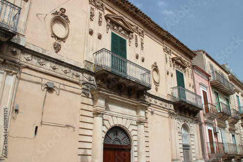 baroque palace (?) in ragusa in sicily (italy)