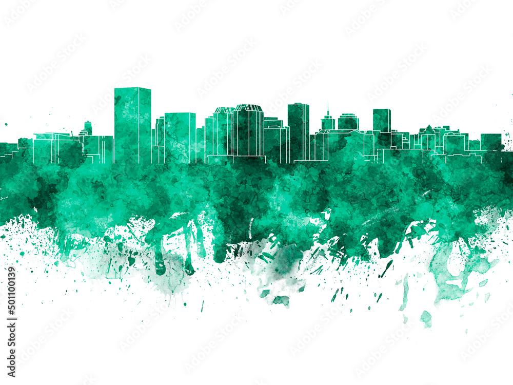 Fototapeta premium Richmond skyline watercolor