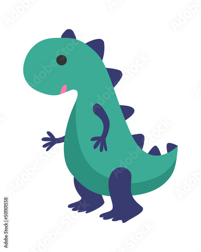 Cartoon toy dinosaur. Vector illustration