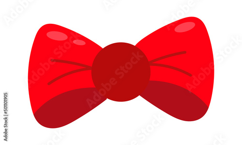 Photo Booth Prop red bow. Vector illustration