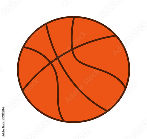 Basketball ball. Back to School design element. Vector illustration