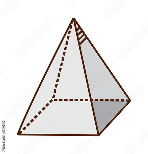 Pyramid shape. Back to School design element. Vector illustration