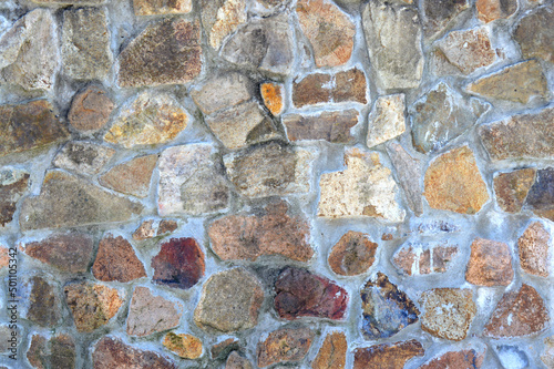 Old concrete wall texture background. Natural wallpaper. Pattern for decoration. Abstract photo background. Retro color effect. Vintage old stone wall, great design for any purposes. 