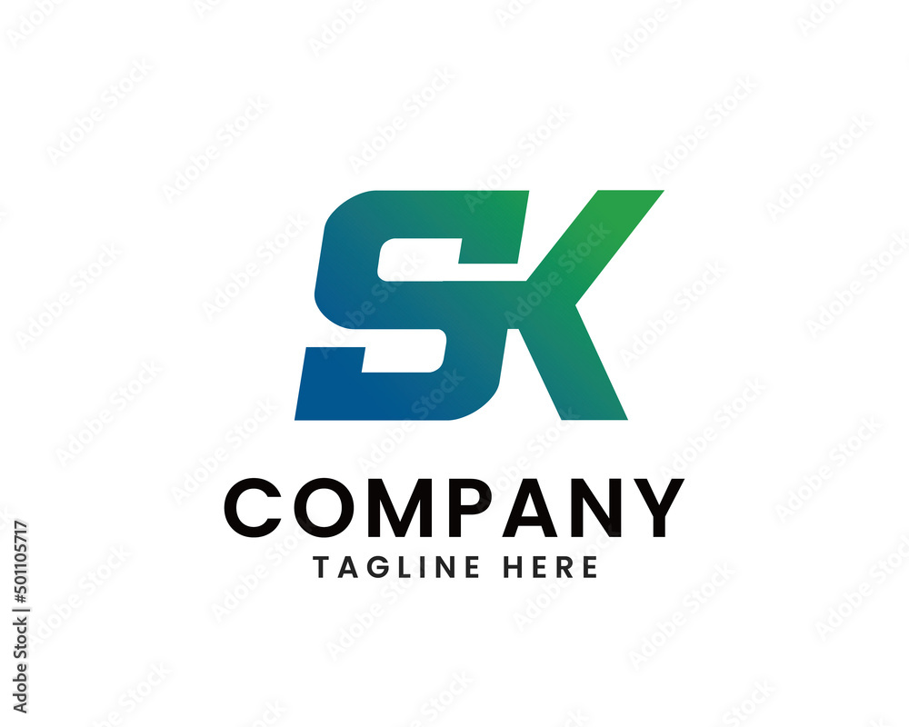 Initial letter S and K logo design. Modern and elegant color. Great for general company logo Initial letter S and K logo design. Modern and elegant color. Great for general company logo