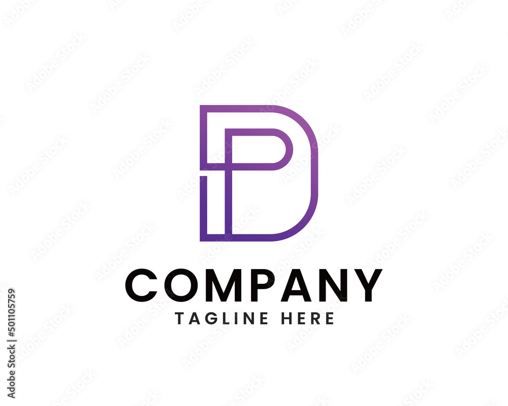 minimalist letter P and D logo design. Unique and simple company logo minimalist letter P and D logo design. Unique and simple company logo