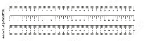 Fotografie, Obraz Set of ruler scale 30 cm