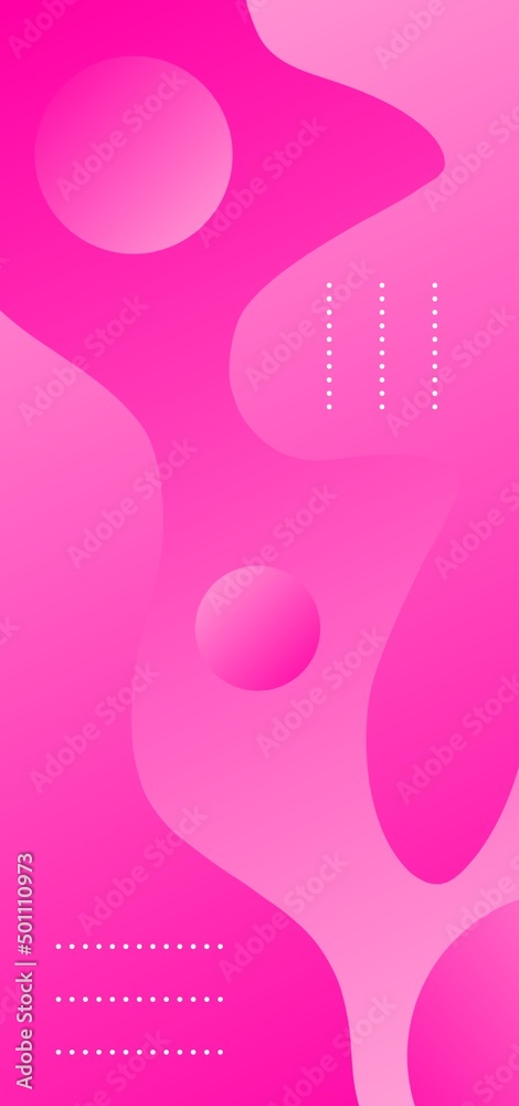Pink wallpaper. Light pink abstract gradient wallpaper with beautiful fluid shapes. Best mobile wallpaper. Abstract background with geometric elements. 
