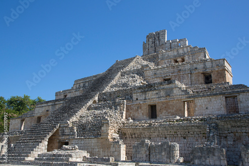 Temple of the Five Stories, Edzna Archaeological Zone, Campeche State, Mexico photo