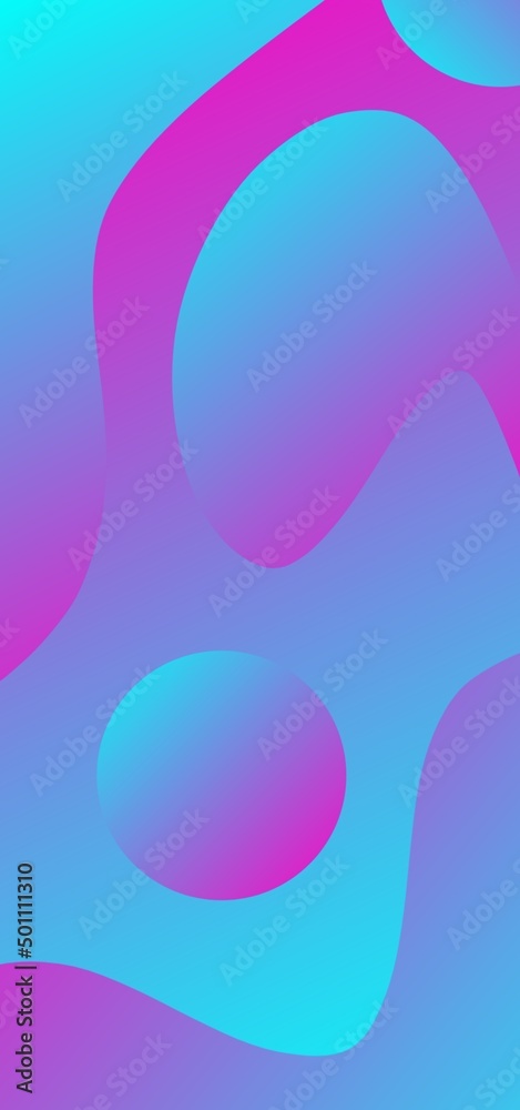 Colorful wallpaper. Blue and purple mix abstract gradient wallpaper with beautiful fluid shapes. Best mobile wallpaper. Abstract background with geometric elements. 