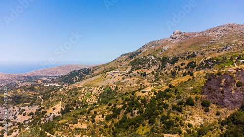 Crete mountain landscape  top view.