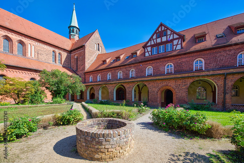 Former Cistercian Lehnin Monastery, St. Mary's Gothic Church and cloister courtyard, Brandenburg, Germany photo