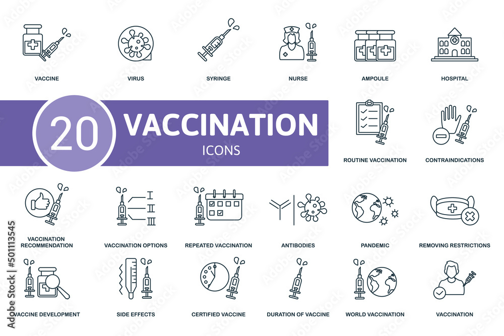 Vacation set icon. Contains vacation illustrations such as suitcase, beach, sunglasses and more.