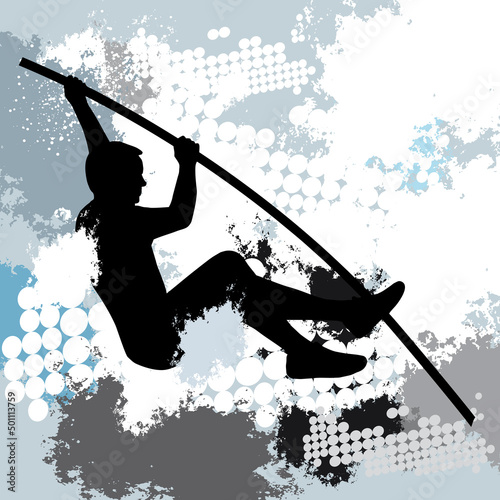 Athletics sport graphic with abstract background. photo