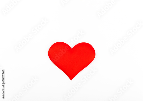 red heart isolated on white background