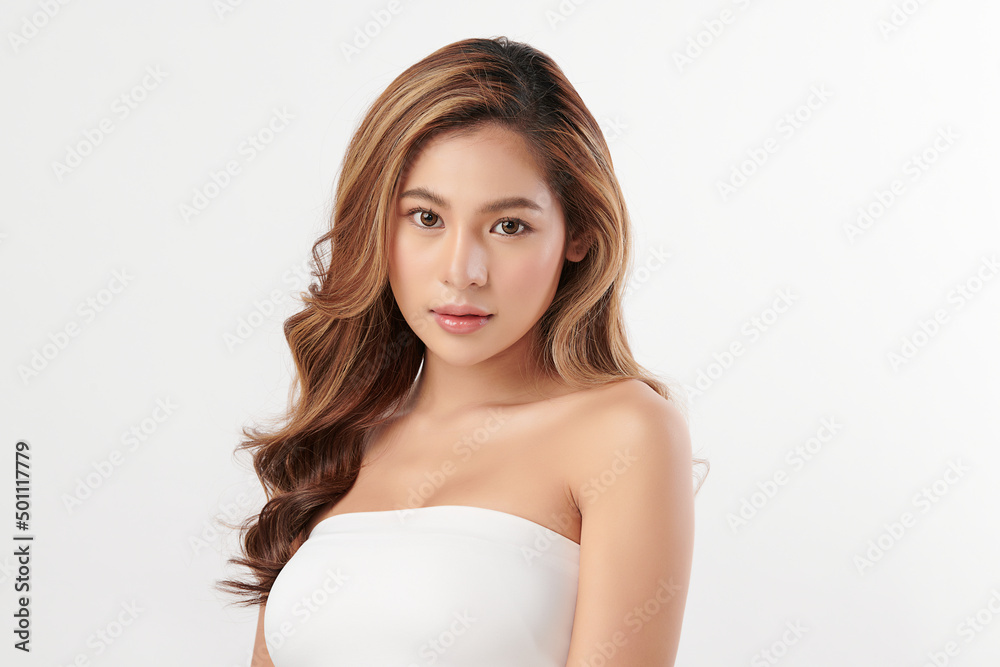 Beautiful young asian woman with clean fresh skin on white background, Face care, Facial treatment, Cosmetology, beauty and spa, Asian women portrait. Beautiful young asian woman with clean fresh skin on white background, Face care, Facial treatment, Cosmetology, beauty and spa, Asian women portrait.