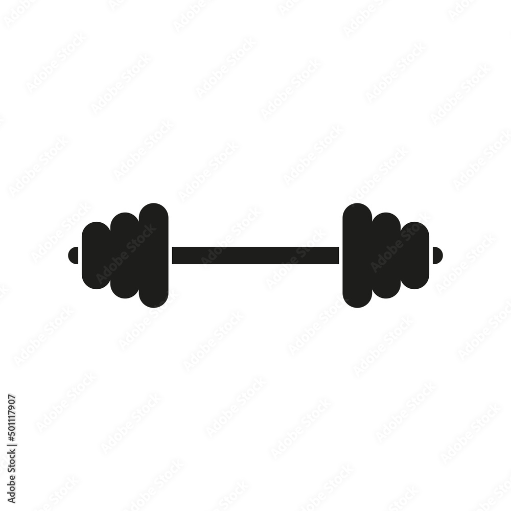 Dumbbell for gym icon. dumbbell for sport on white background vector Dumbbell for gym icon. dumbbell for sport on white background vector