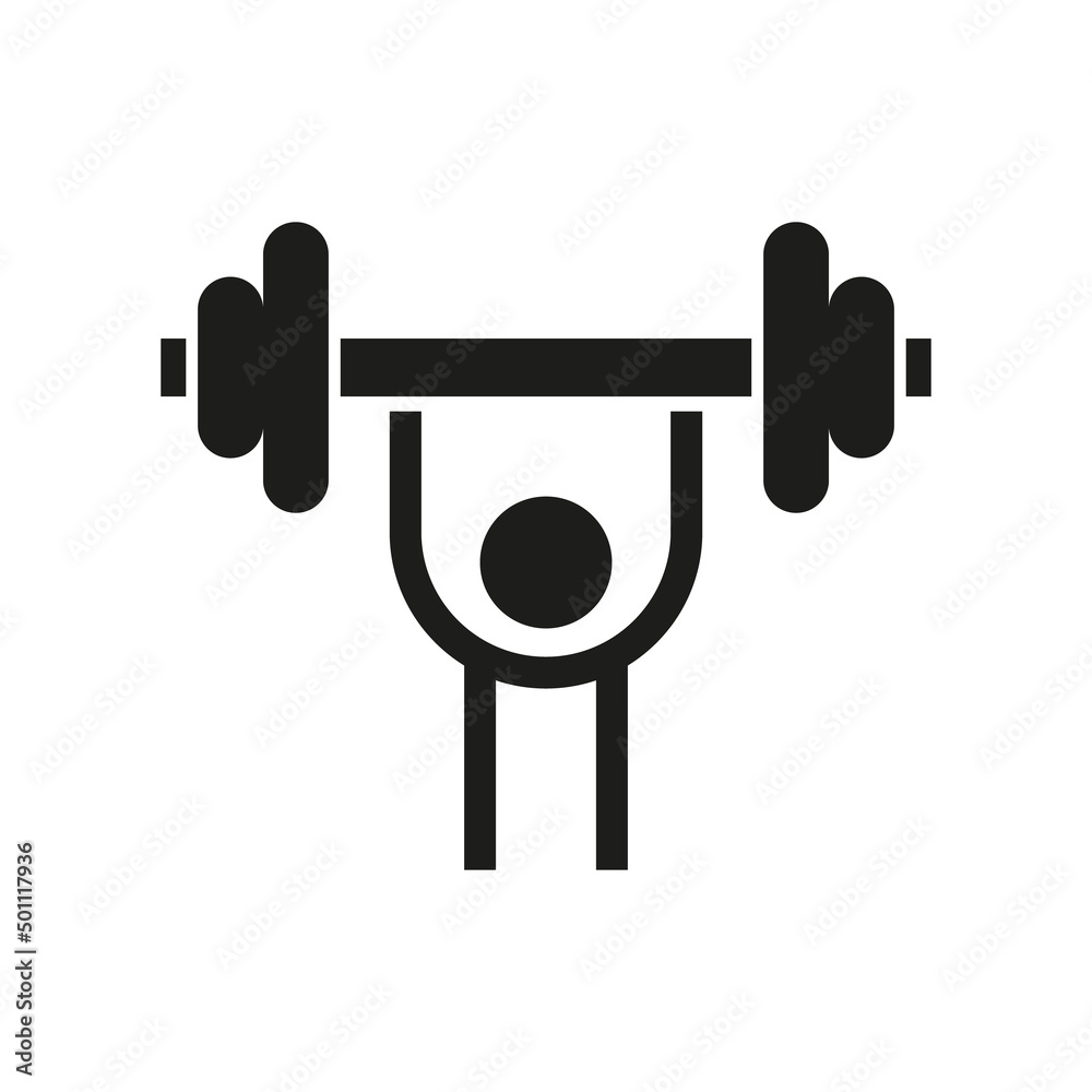 lifting weights icon. Dumbbell on white background vector lifting weights icon. Dumbbell on white background vector