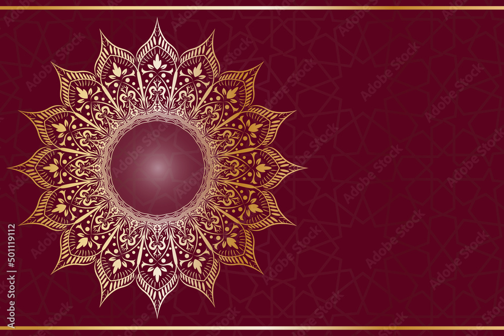 Islamic Golden Mandala vector art template Islamic Golden Mandala vector art template