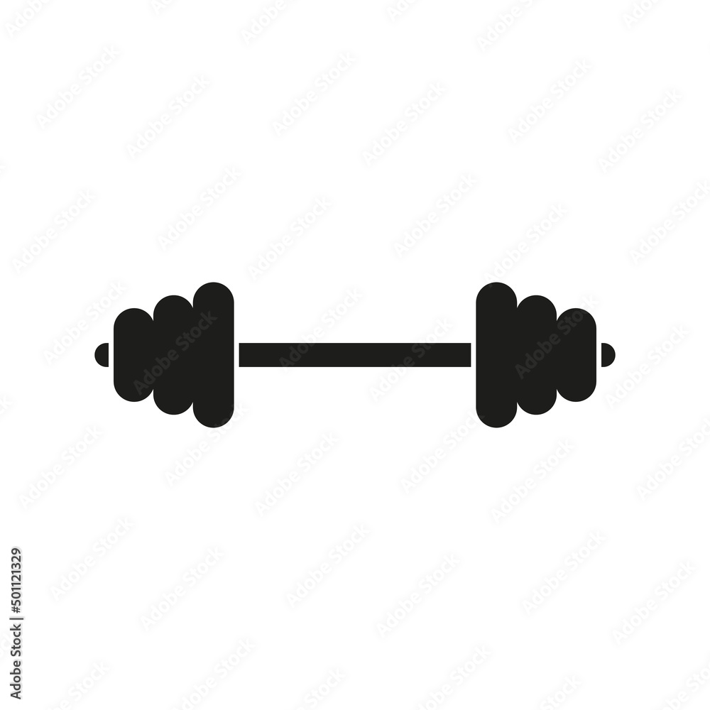 Dumbbell for gym icon. dumbbell for sport on white background Dumbbell for gym icon. dumbbell for sport on white background