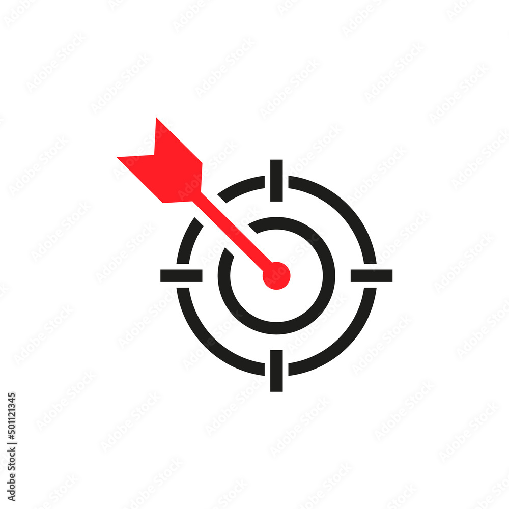 Marketing target line icon. Target and Goal symbol. Marketing target line icon. Target and Goal symbol.