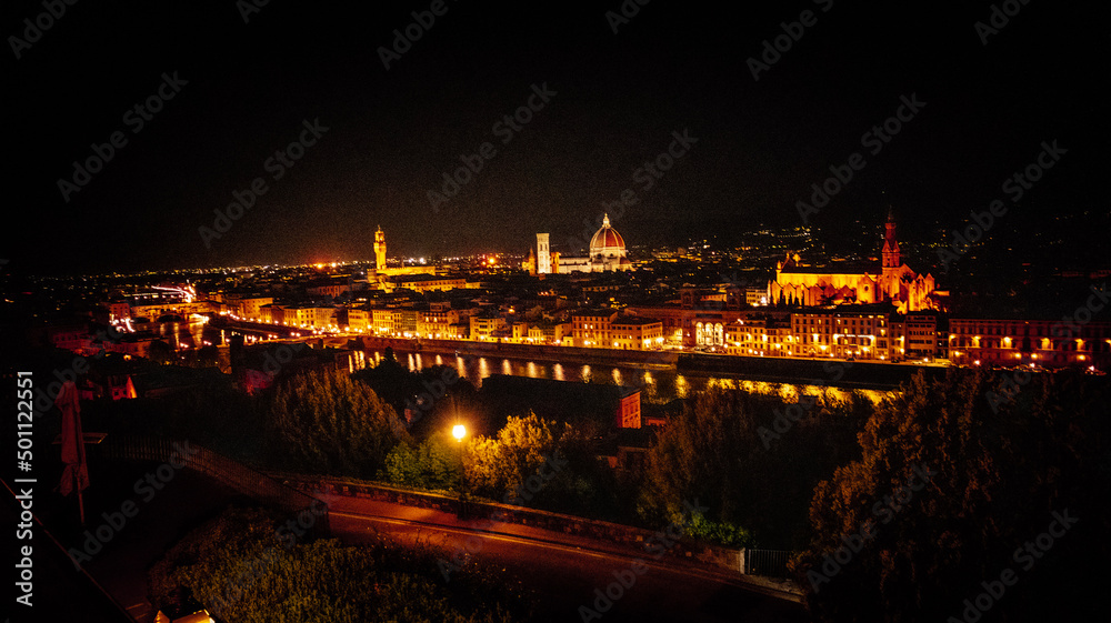 city by night, Florence, Italy